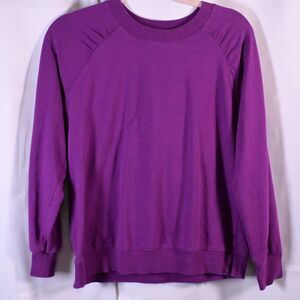 T by Talbots Purple Pullover Sweater Long Sleeve Womens Medium Petite